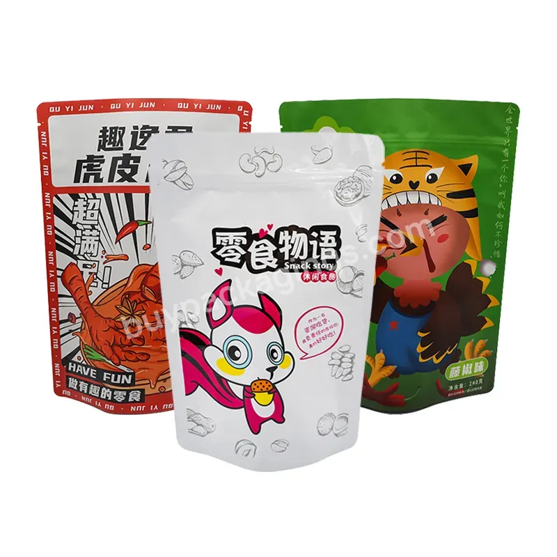 Wholesale Custom Resealable Aluminum Foil Stand Up Beef Dry Colorful Food Package Pouch Zipper Bag