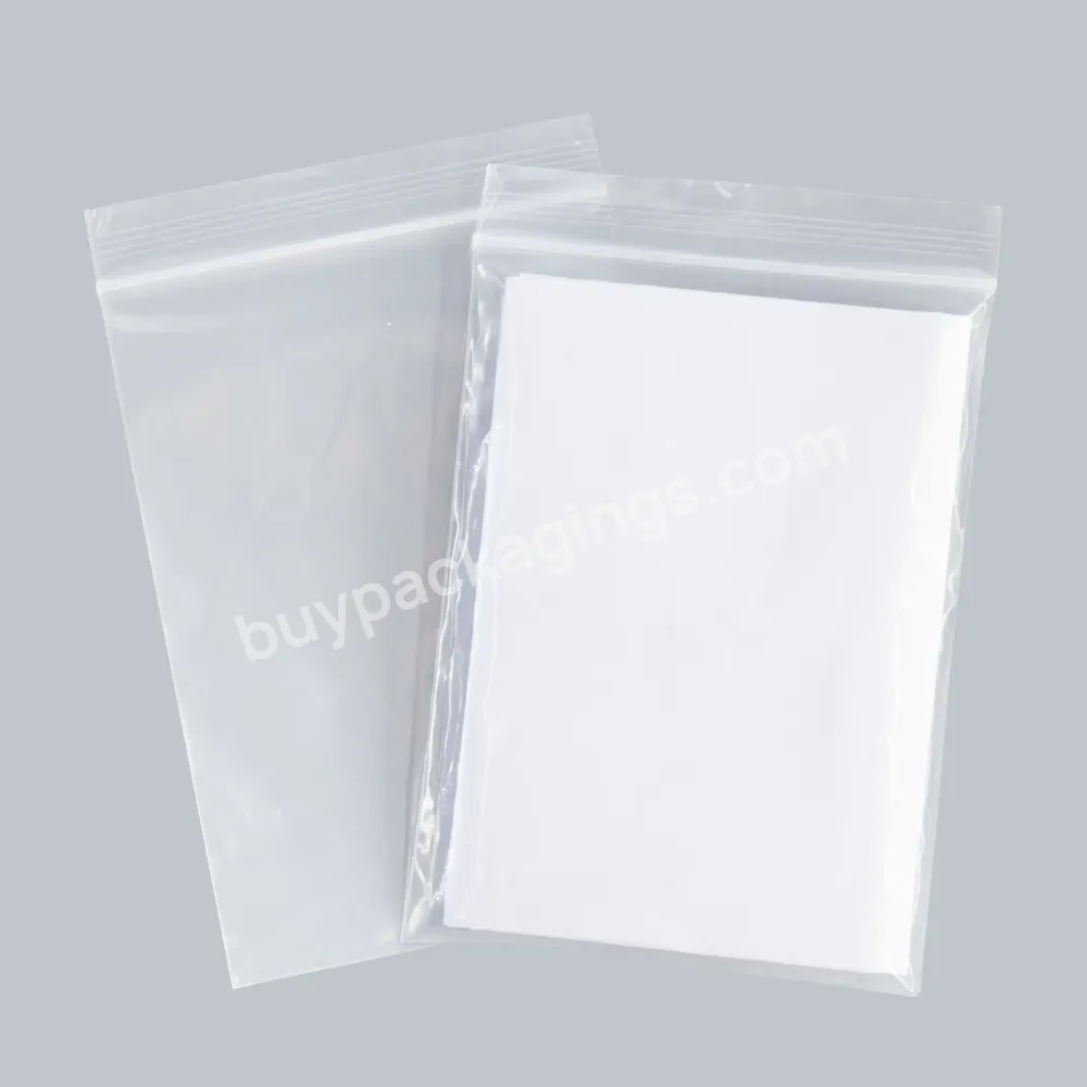 Wholesale Custom Reusabletransparent Biodegradable Plastic Packaging Zipper Slider Bags Clear Clothing Zip Lock Bags With Logo