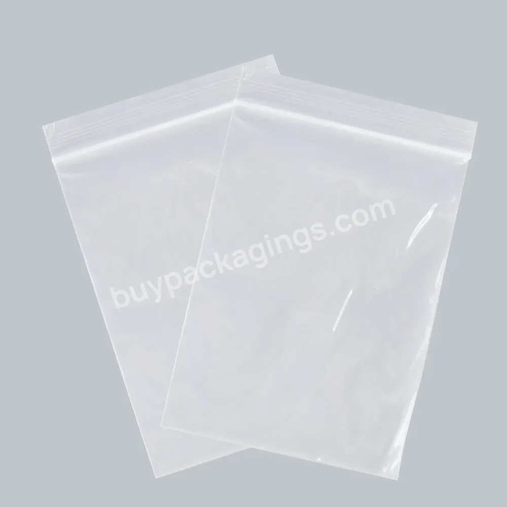 Wholesale Custom Reusabletransparent Biodegradable Plastic Packaging Zipper Slider Bags Clear Clothing Zip Lock Bags With Logo