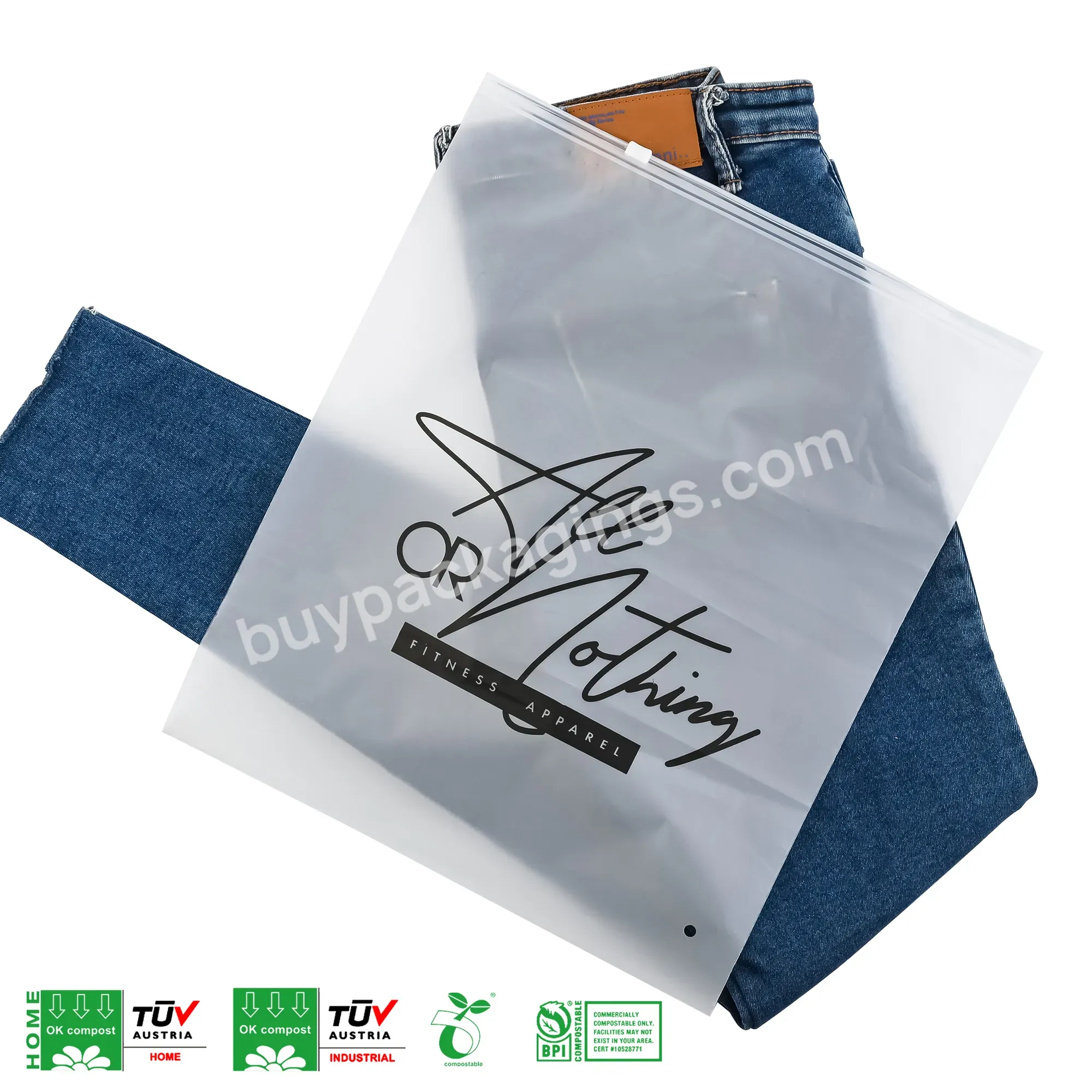 Wholesale Custom Small Zip Lock Bags Poly Bag With Suffocation Warning Tshirt Plastic Zip Bag