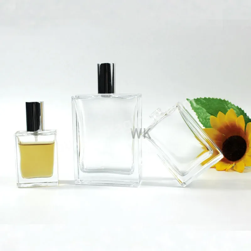 Wholesale Custom Square 30ml 50ml 100ml Luxury Empty Glass Spray Perfume Bottles Packaging Glass Bottle