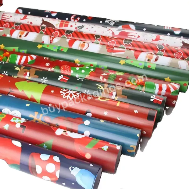 Wholesale Custom Tissue Grease Proof Wrapping Paper Roll Christmas Wrapping Paper Rolls Gift Wrapping Paper Christmas