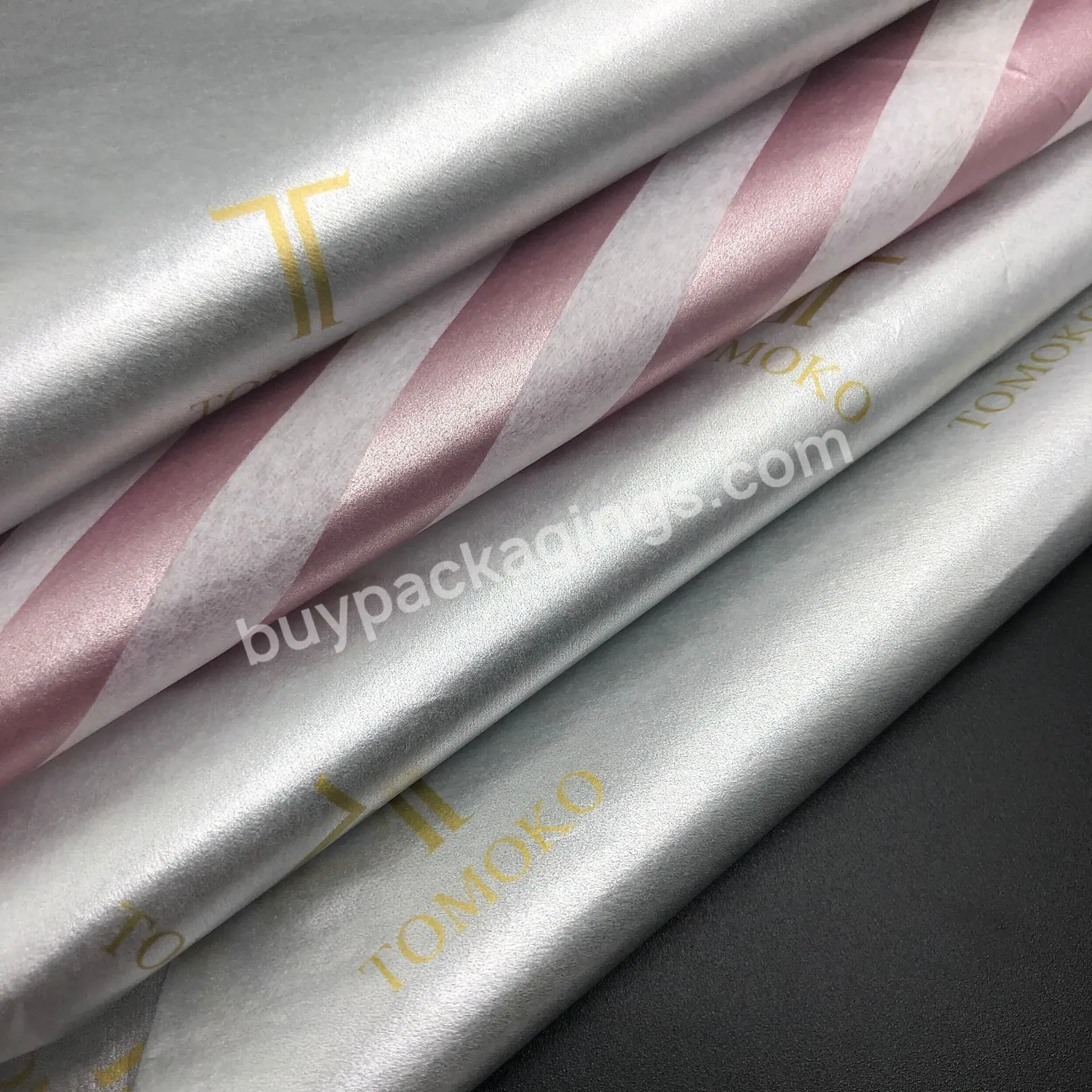 Wholesale Custom Waterproof Printed Logo Brand Name Gift Colored Wrapping Silk Tissue Paper