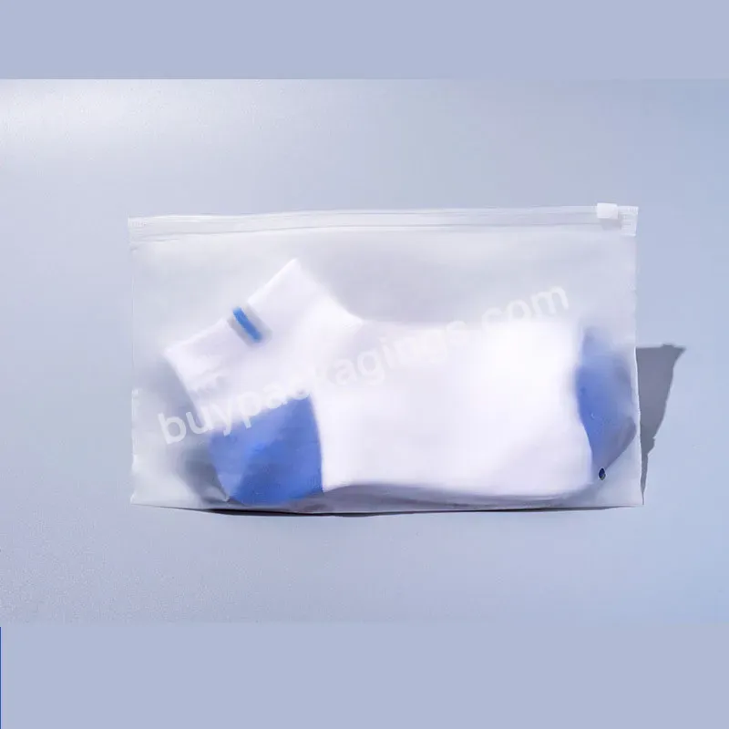 Wholesale Custom Waterproof Swimwear Frosted Zipper Zip Lock Plastic Bags For Underwear With Your Logo