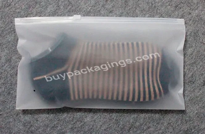 Wholesale Custom With Your Logo Matte Frosted Plastic Packaging Zipper Bags For Clothes Packaging