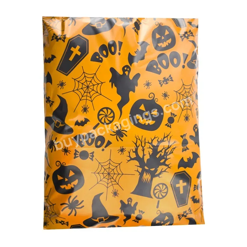 Wholesale Custom Yellow Oem Logo Printing Pattern 6 X10 Inch Express Poly Pack Small Adhesive Bag Halloween Polymailer Bag