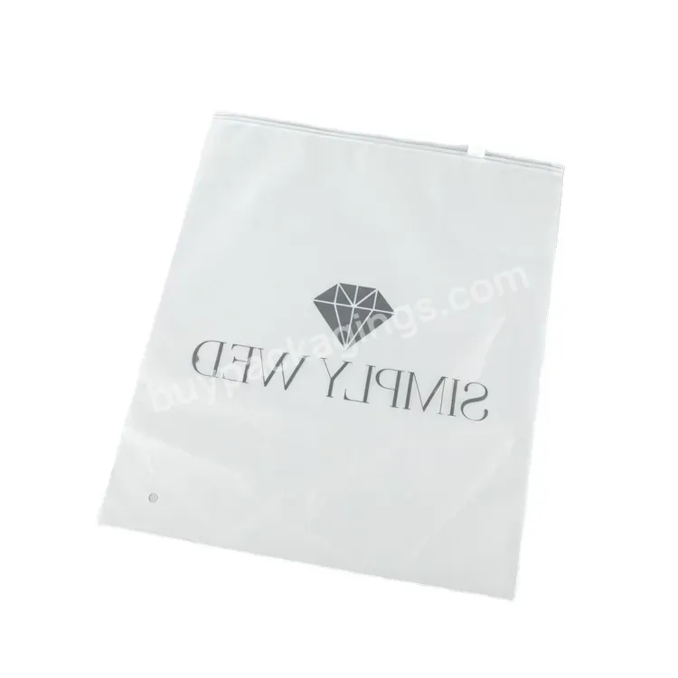 Wholesale Custom Zip Lock Bags With Logo Clothing Packaging Pe Frosted T Shirt Plastic Poly Garment Bag