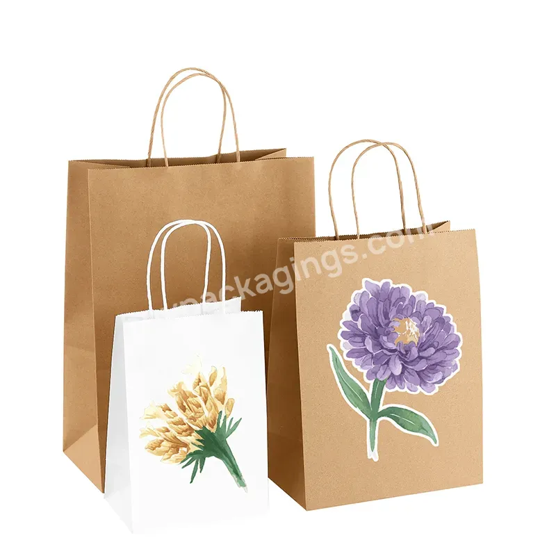 Wholesale Customised Size Print Logo Special Day Fancy Thank You Bag Personalised Favor Wedding Gift Paper Bag With Handles