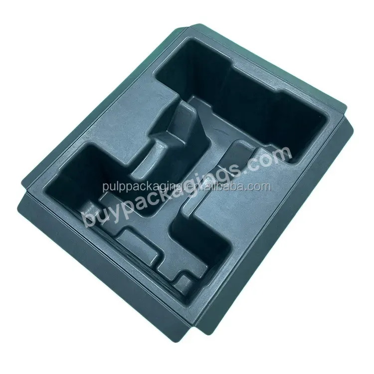 Wholesale Customization Black Eco Paper Pulp Protection Paper Tray Molded Pulp Tray