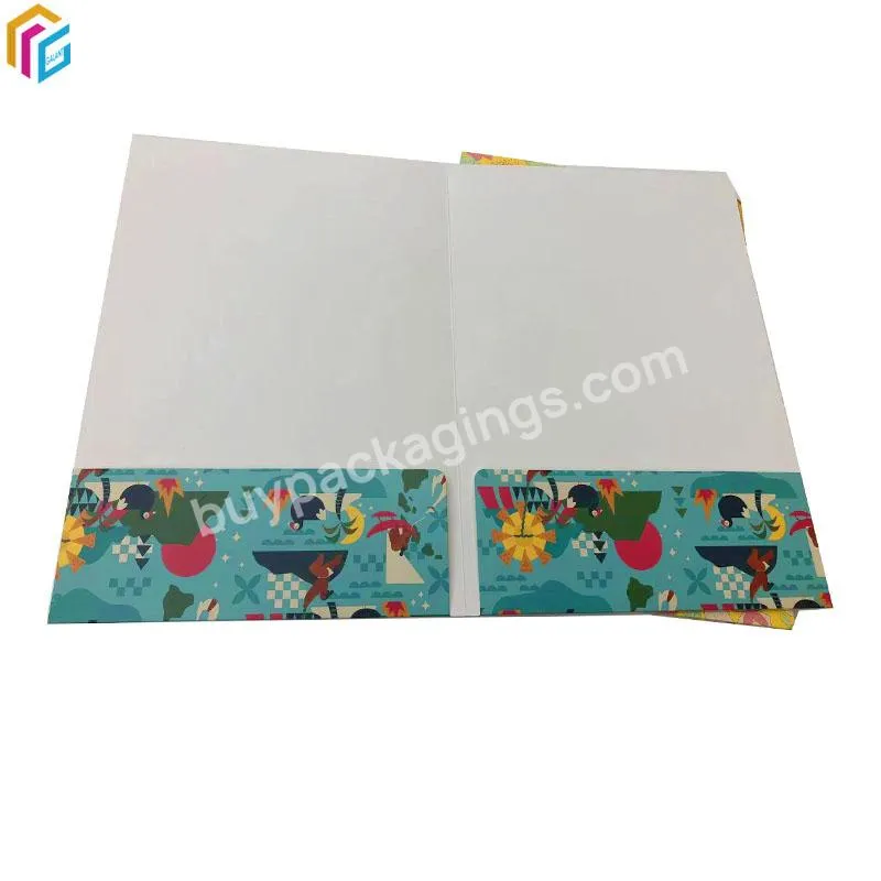 Wholesale Customize White Cardboard Paper Business Document File Eco Friendly Paper Folders For School Office