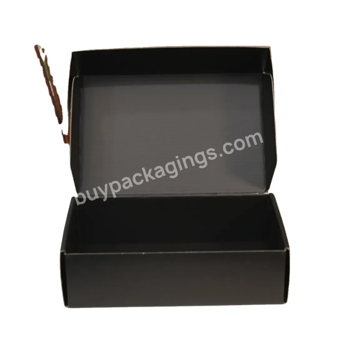 Wholesale Customized Black Boxes With Gold Foil Stamp Packaging Clothing Box
