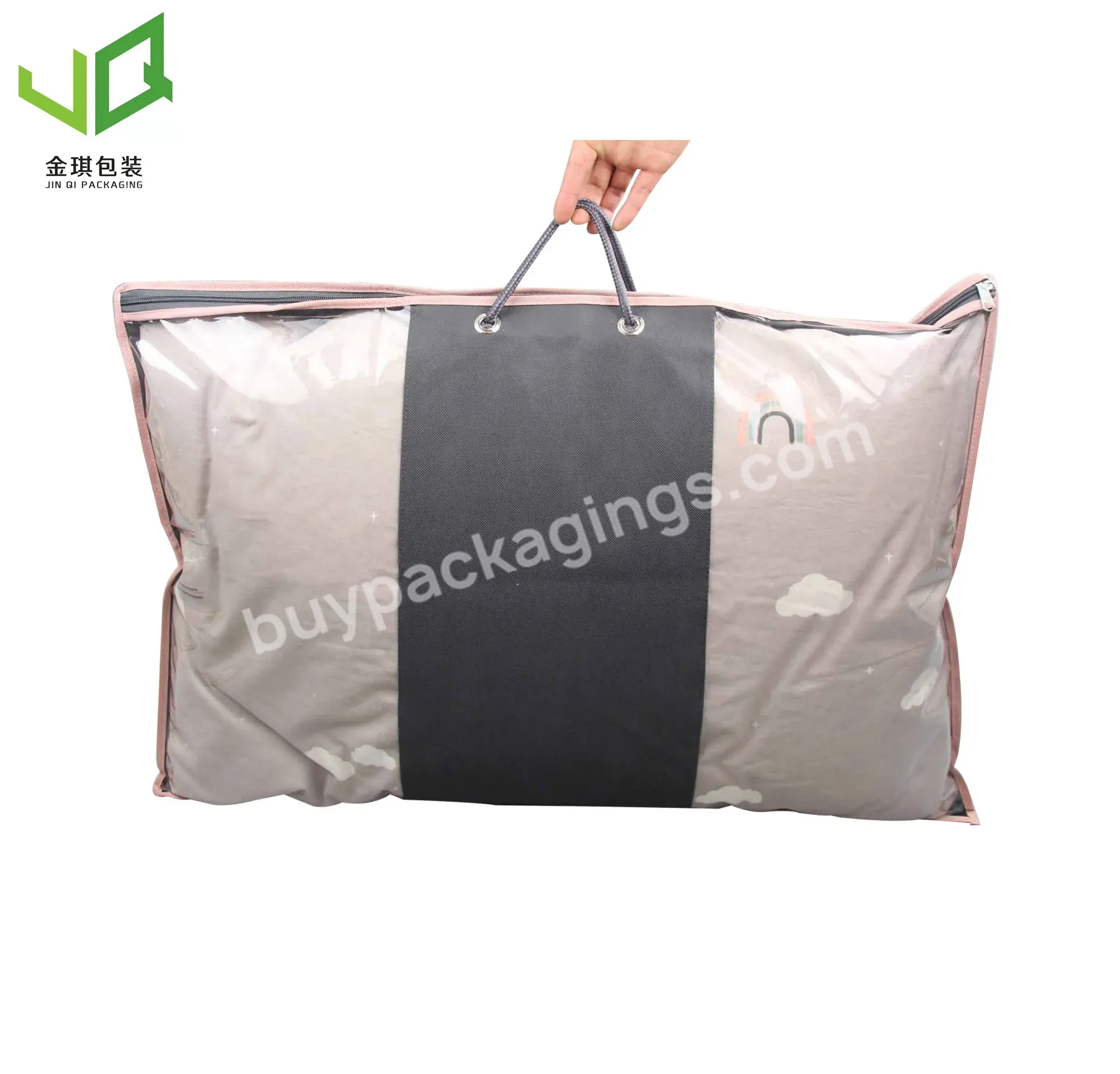 Wholesale Customized Household Non-woven Pillow Packaging Bag Pvc Pillow Storage Packaging Bag - Buy Blanket Quilt Sheets Pillow Transparent Bedding Collection Packaging Bag,Pillow Packaging Bag,Pillow Storage Bag.