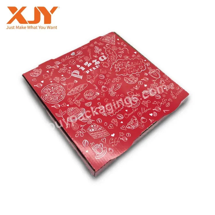 Wholesale Customized Logo Commerc Cheap Corrugated Paper Pizza Box For Packaging Kraft Paper Fries Burger