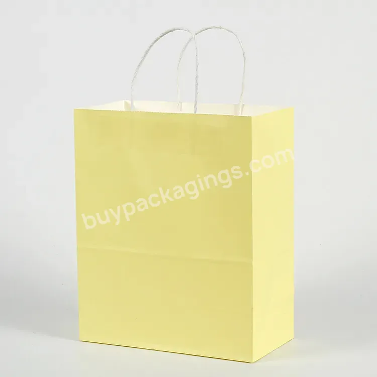 Wholesale Customized Logo Printed Big Small Biodegradable Luxury Shopping Kraft Paper Gift Shop Bags With Handle