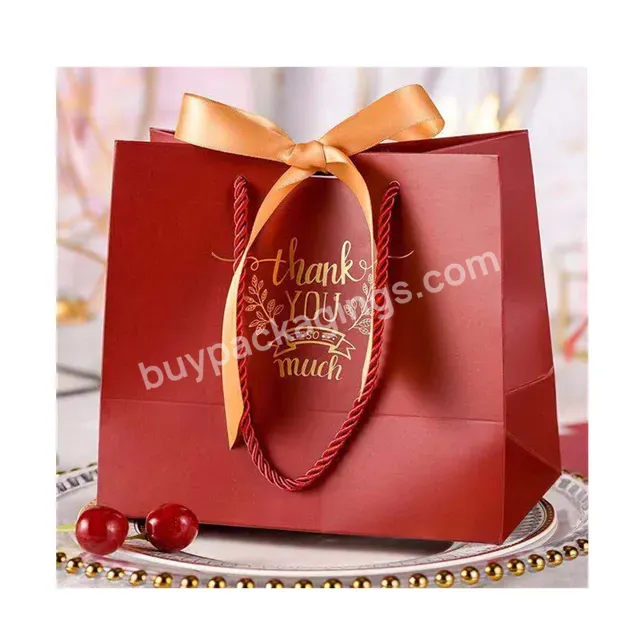 Wholesale Customized Luxury Logo Design Eco Golden Foil Gift Hand Paper Bag For Wedding - Buy Gift Bag For Wedding,Paper Gift Bags With Handles,Luxury Gift Paper Bag.