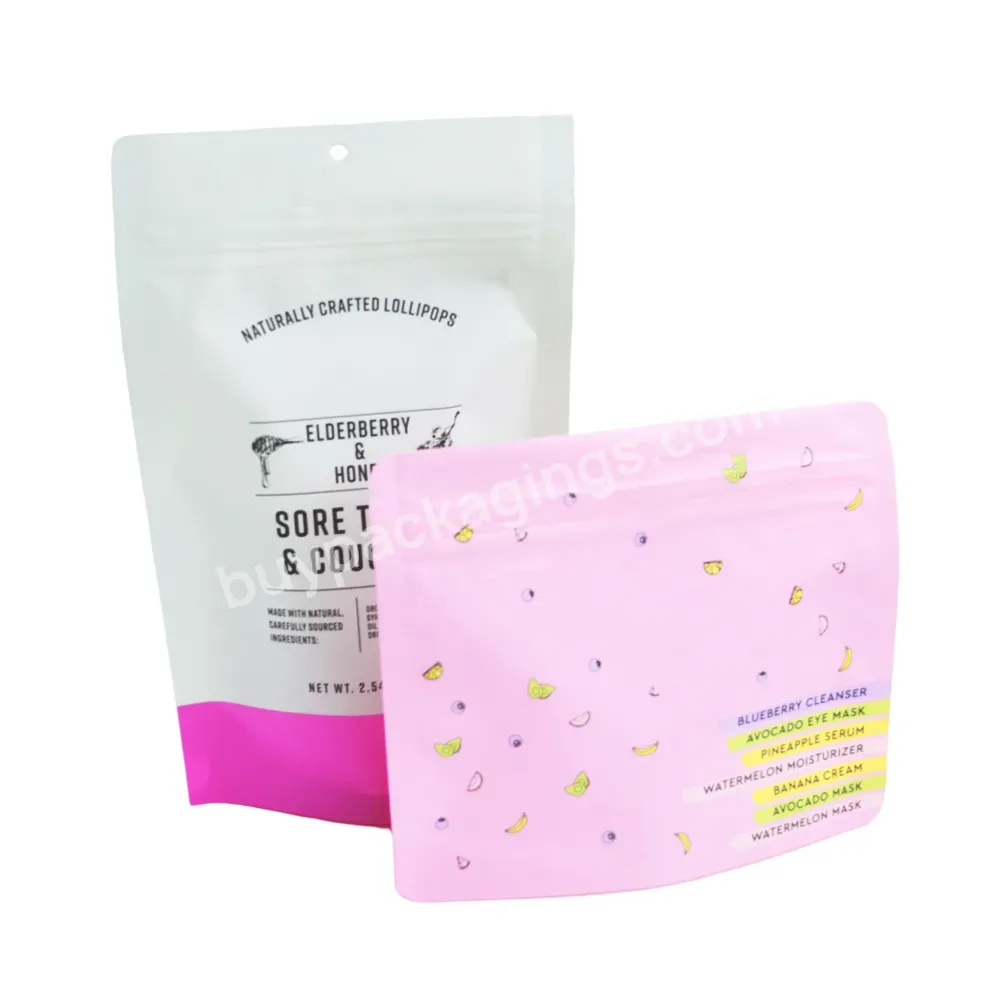 Wholesale Customized Minfly Digital Printing Brand Reusable Stand Up Small Bag Zip Lock Matte Dots Plastic Food Zipper Bags