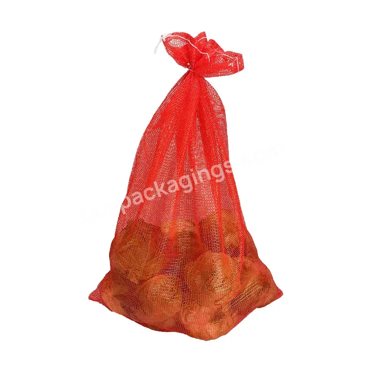 Wholesale Customized Pp/pe Leno Mesh Bags With Drawstring For Fruits And Vegetable
