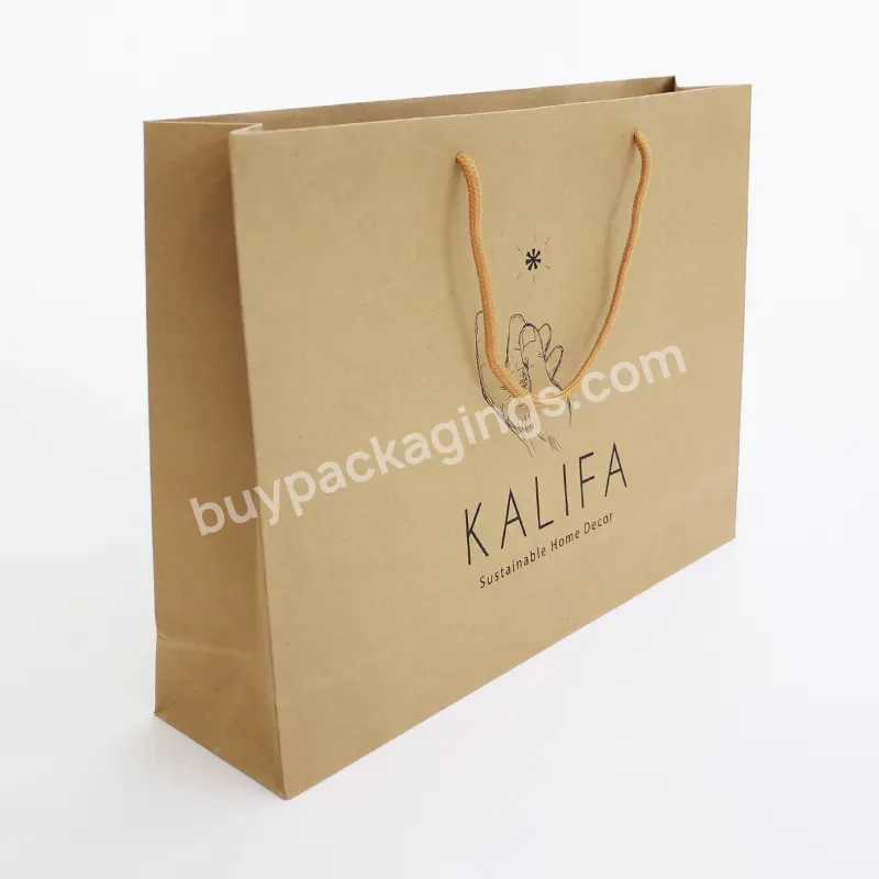 Wholesale Customized Printed Clear Logo Design Brand Clothing Shopping Bags Gift Paper Packaging Bags