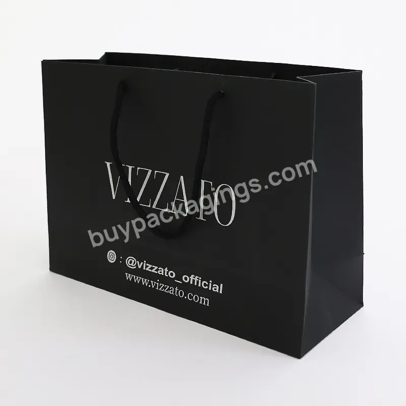 Wholesale Customized Printed Clear Logo Design Brand Clothing Shopping Bags Gift Paper Packaging Bags