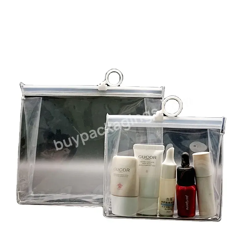 Wholesale Customized Printing Plastic Bag Zip Lock Bag Transparent Makeup Zipper Bag With Handle - Buy Handle Bag,Makeup Bag,Plastic Bag.