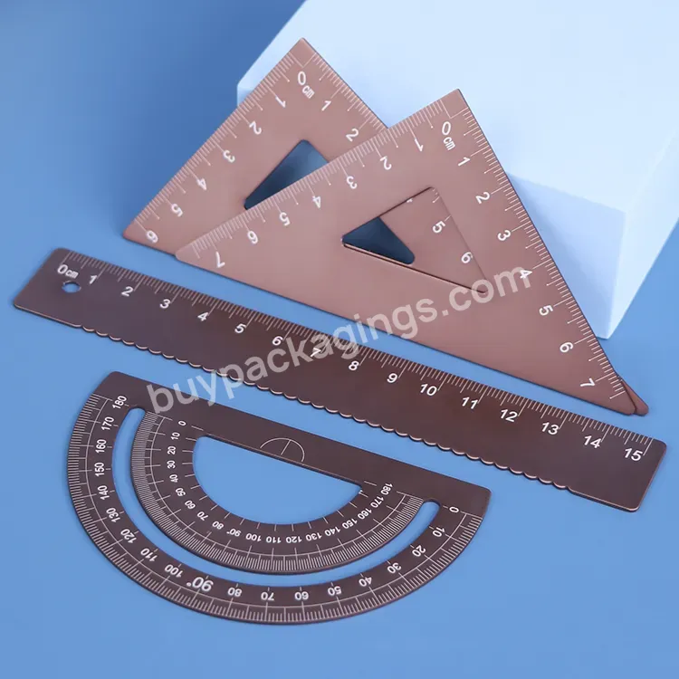 Wholesale Customized Protractor Ruler Set Students Teacher Math Geometry Protractor Square Ruler For Kids School Cute Ruler