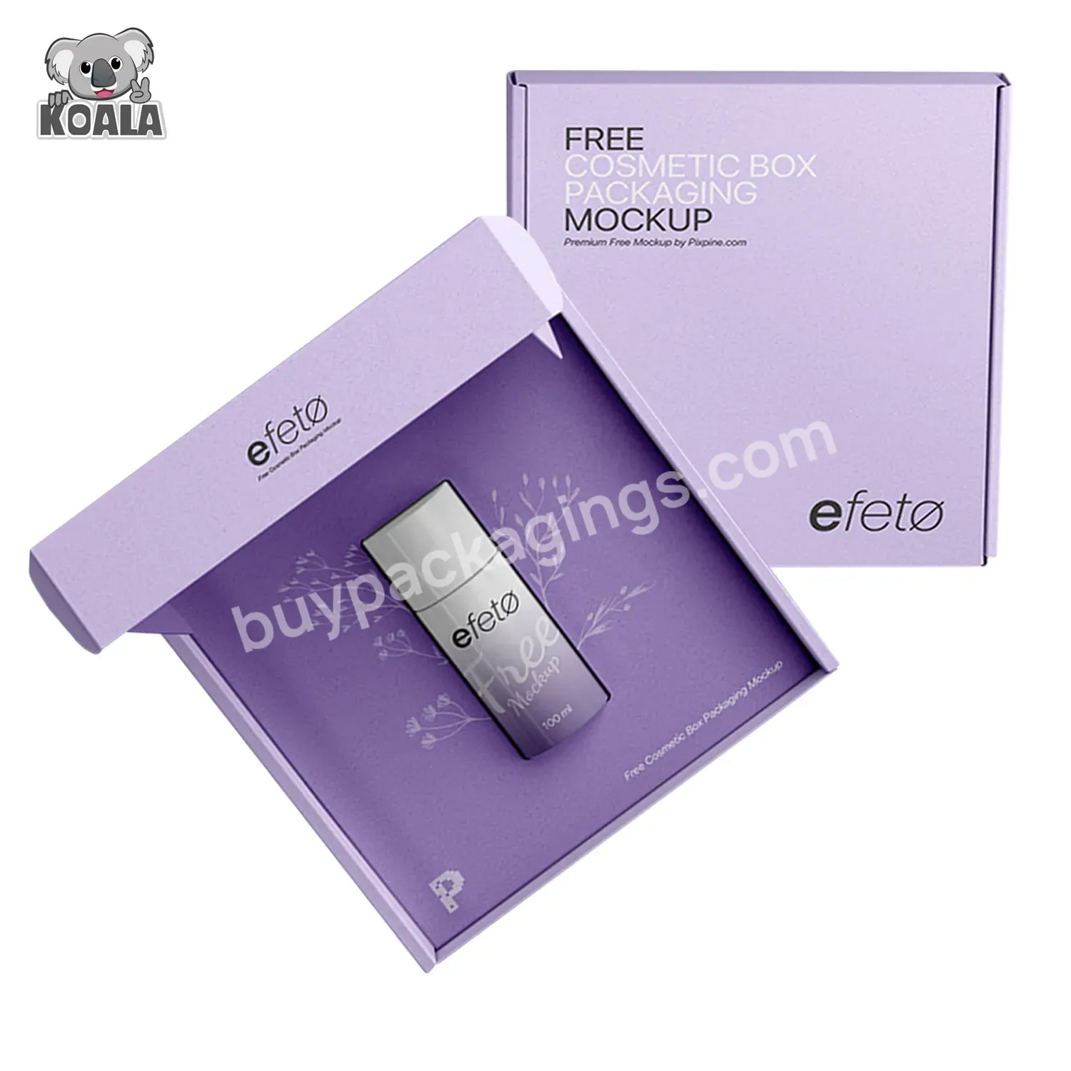 Wholesale Customized Size Logo Printed Fancy Small Purple Perfume Cosmetics Skin Care Packaging Gift Boxes