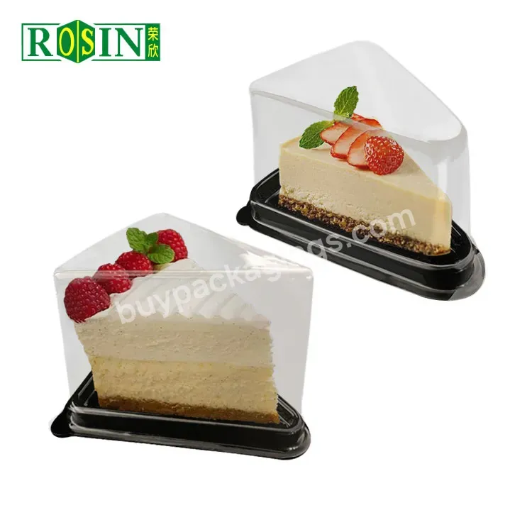 Wholesale Dessert Food Box Mousse Slice Cake Plastic Box