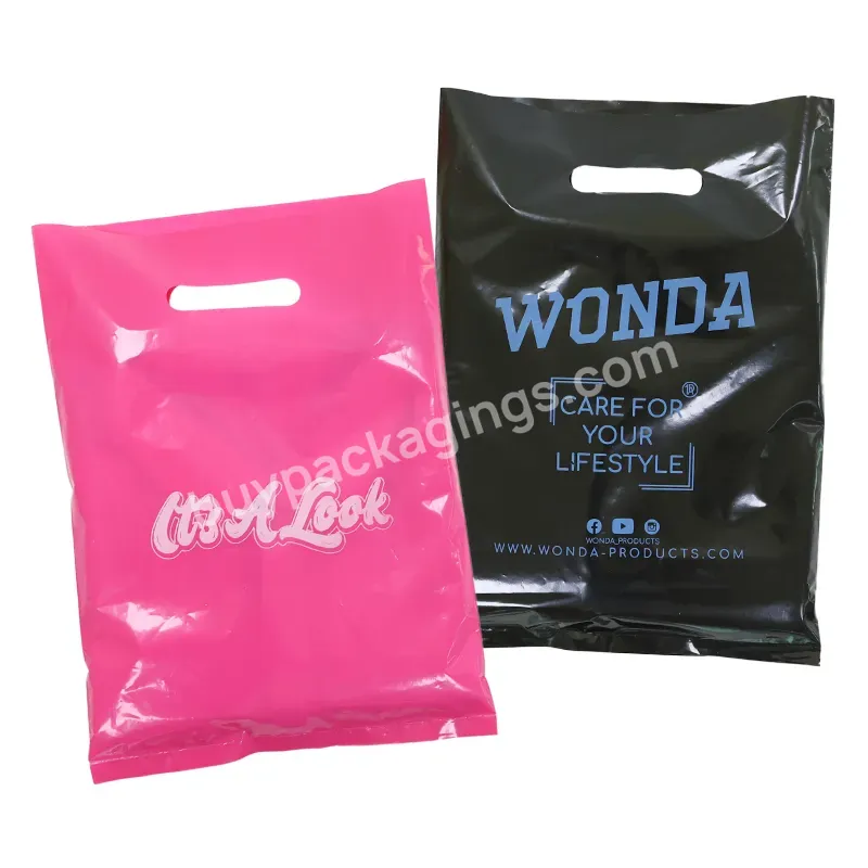 Wholesale Die Cut Eco-friendly Custom Design Shopping Printing Plastic Bags With Logo