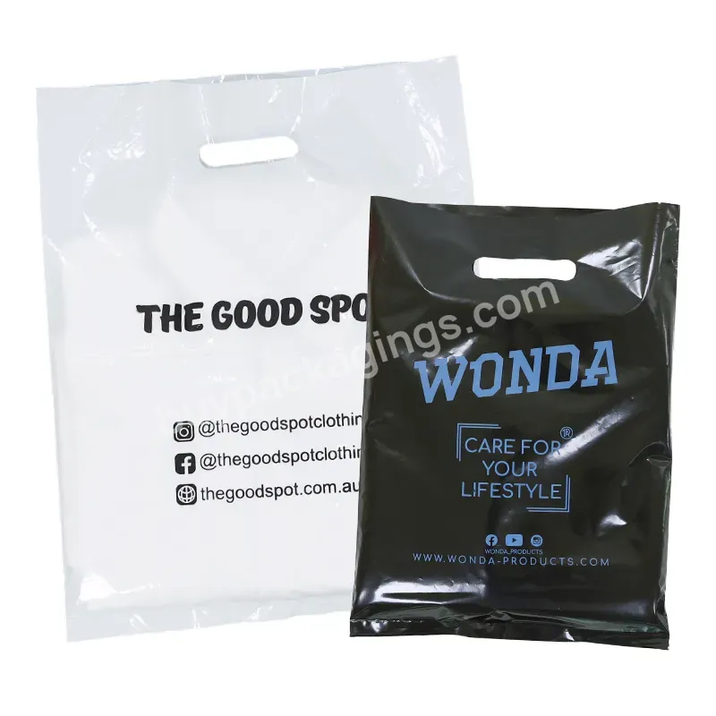 Wholesale Die Cut Eco-friendly Custom Design Shopping Printing Plastic Bags With Logo