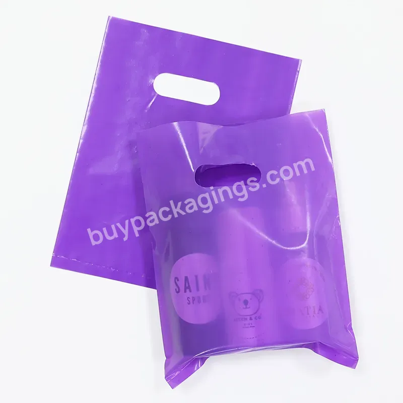 Wholesale Die Cut Handle Eco-friendly Custom Design Shopping Printing Groceries Plastic Bags With Logo