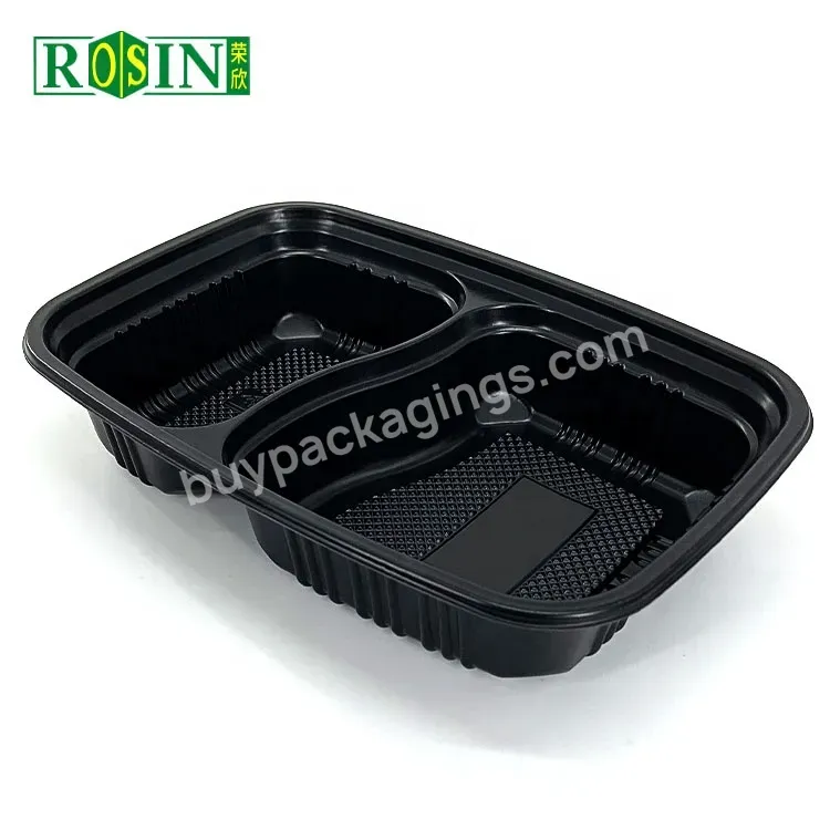 Wholesale Disposable 2/3/4 Compartment Food Packaging Containers Plastic Pp Microwave Tray