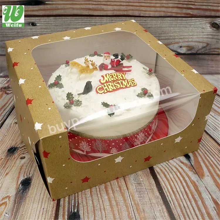 Wholesale Disposable Bakery Boxes,Takeaway Cake Box With Window Custom Logo,High End Custom Cake Boxes