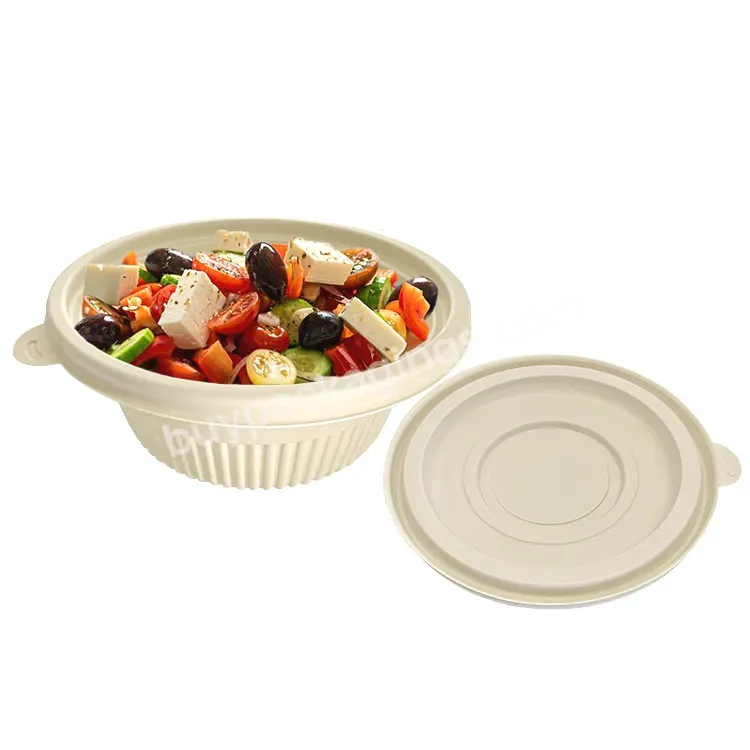 Wholesale Disposable Tableware Corn Starch Biodegradable Soup Bowls For Salad Plastic Bowl And Lid