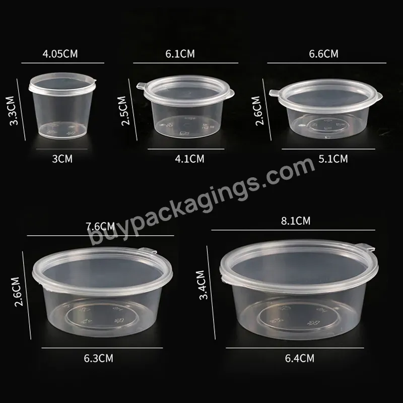 Wholesale Disposable Take Away Sauce Containers Biodegradable Mini Small Sauce Container Grilled Meats Sauce Container With Lids