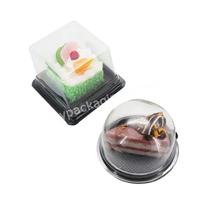 Wholesale Disposable Transparent Mini Cupcake Container Plastic Tray For Small Cupcake Box