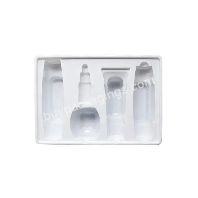 Wholesale Disposable White Blister Plastic Cosmetic Set Inner Tray Packaging Cosmetic Packaging Box Custom Logo