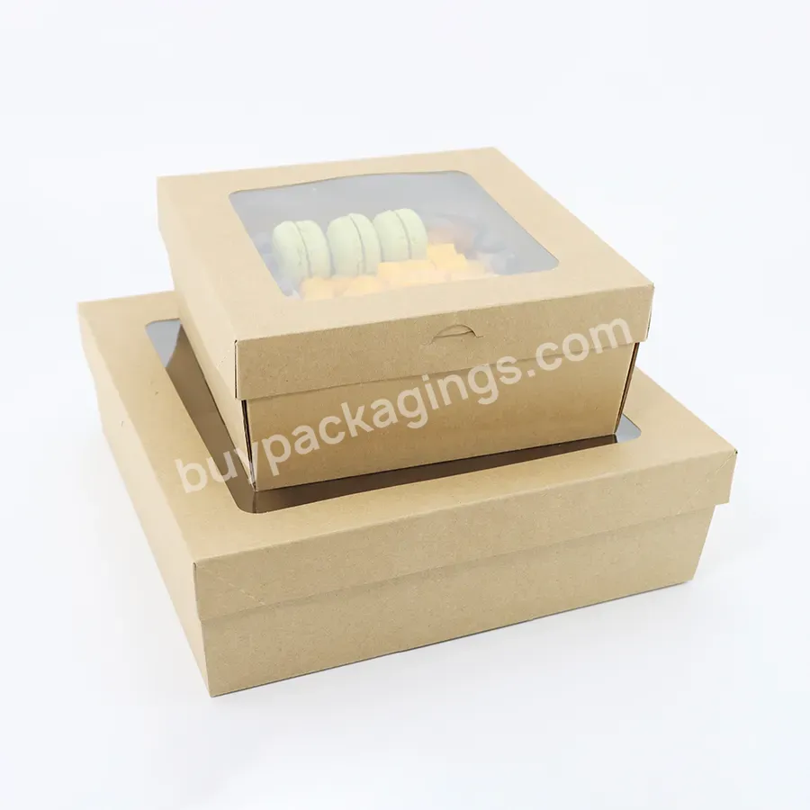 Wholesale Eco-friendly Cupcake Dessert Packing Box Cake Box Bakery Boxes With Window