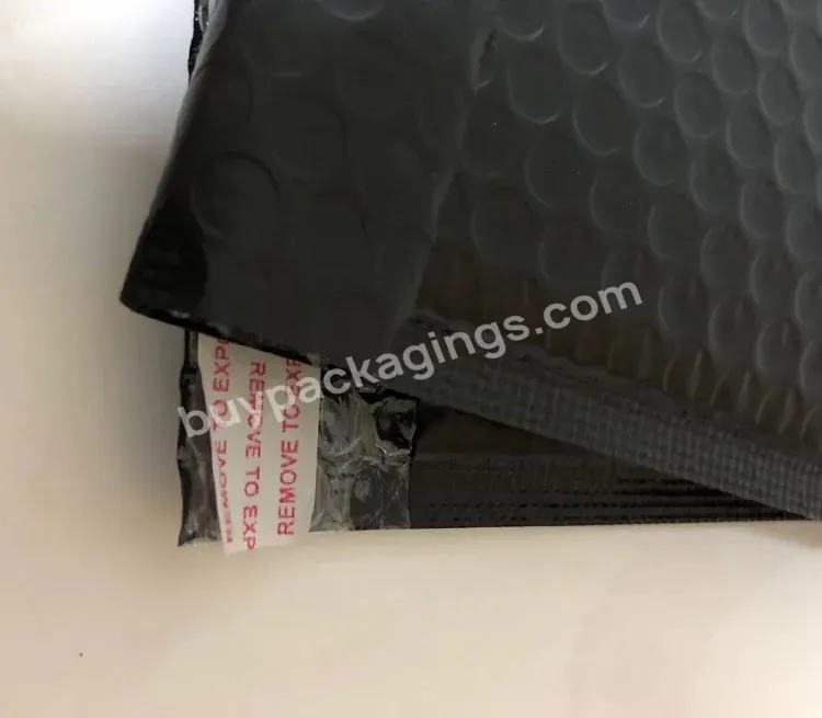 Wholesale Eco Friendly Padded Envelope Custom Printed Matte Black Bubble Mailers With Logo Shipping Bags For Clothing