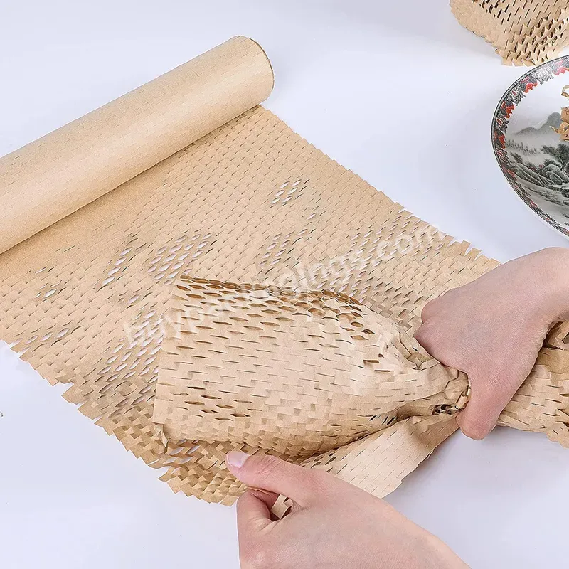 Wholesale Eco Friendly Recyclable Biodegradable Protective Wrap Gift Cushioning Honeycomb Kraft