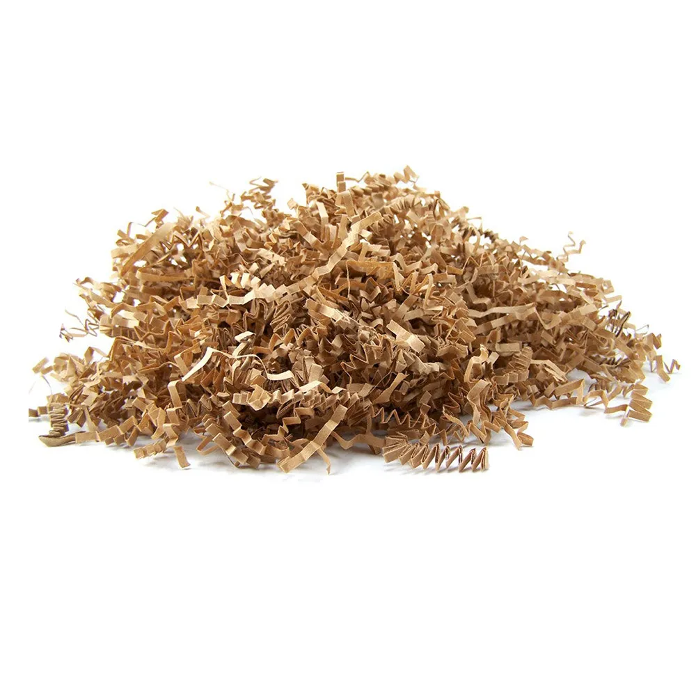 Wholesale ECO Recycle Materials Brown Shredded Kraft Paper For Hamper Filling And Gift Basket Packaging Bag Shipping Box