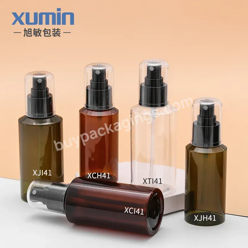 Wholesale Empty 1oz 10ml 30ml 50ml 60ml 100ml 120ml Round Shape Packaging Fine Mist Pet Plastic Tubular Facial Spray Bottle