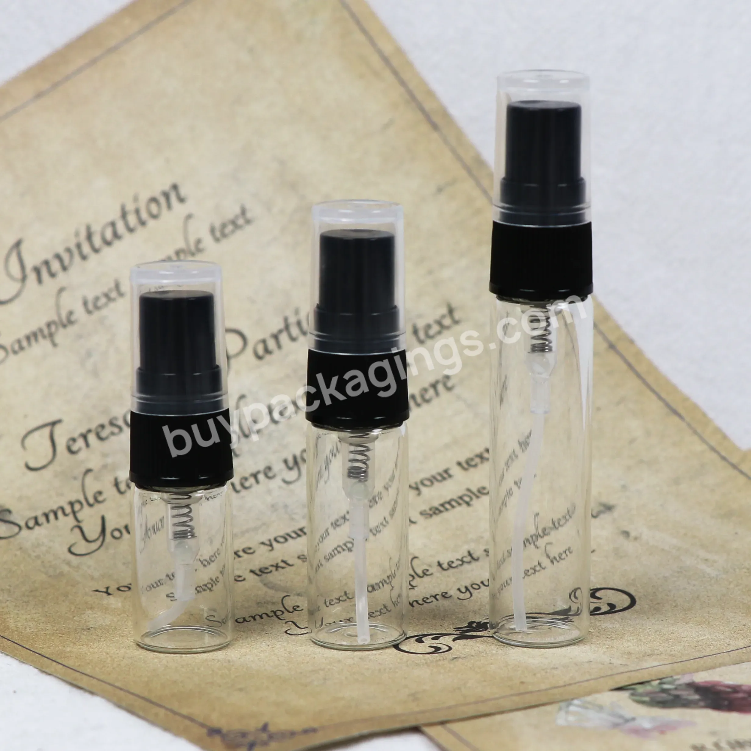 Wholesale Empty 2ml 3ml 5ml 10ml Fancy Clear Mini Atomizer Mist Tester Glass Parfum Perfume Sample Vials Spray Bottle