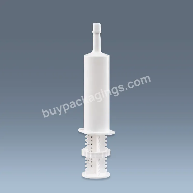 Wholesale Empty 60ml Wide Tip Packaging Control Multi Dose Plastic Syringe Animal Syringe For Veterinary Beneficial Bacteria