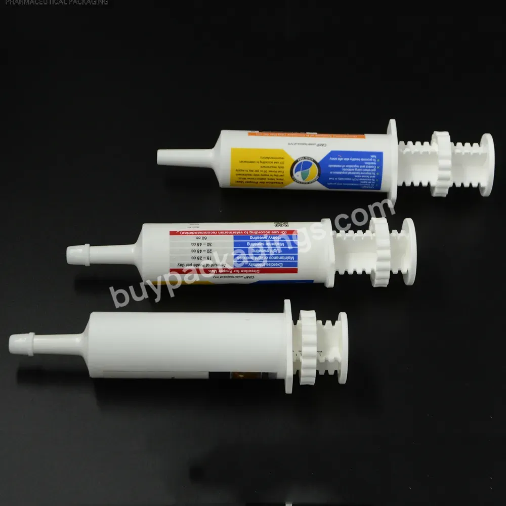 Wholesale Empty 60ml Wide Tip Packaging Control Multi Dose Plastic Syringe Animal Syringe For Veterinary Beneficial Bacteria