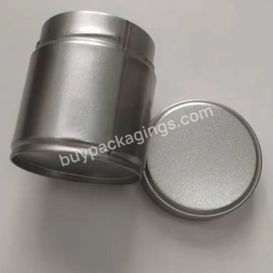 Wholesale Empty Food Grade Custom Logo White Color Small Airtight Round Matcha Tea Metal Coffee Cans Tins Canister Box