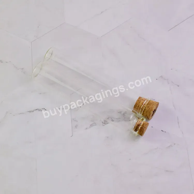 Wholesale Empty Food Grade Rolled 90mm 115mm 120mm Borosilicate Glass Test Tube With Cork Lid/wooden Lid