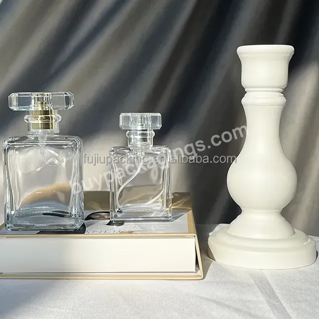 Wholesale Empty Luxury Square Perfume Bottle 30 Ml 50 Ml Glass Perfume Pump Spray Bottle,Glass Bottle For Perfume 100ml