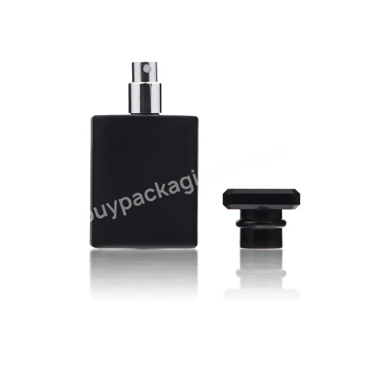 Wholesale Empty Matte Black 50ml Perfume Bottle Perfume Glass Bottles