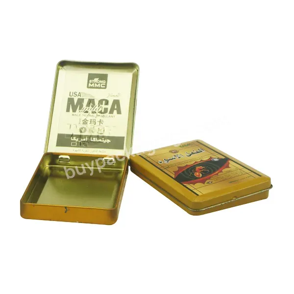 Wholesale Empty Metal Hinged Lid Tobacco Cigar Cigarette Tin Box Container