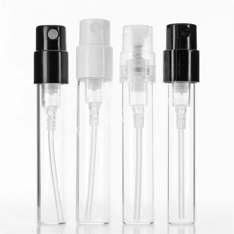 Wholesale Empty Plastic Sample Vials Perfume Spray Bottle 1ml 2ml 3ml 5ml 10ml Mini Pocket Plastic Perfume Bottle